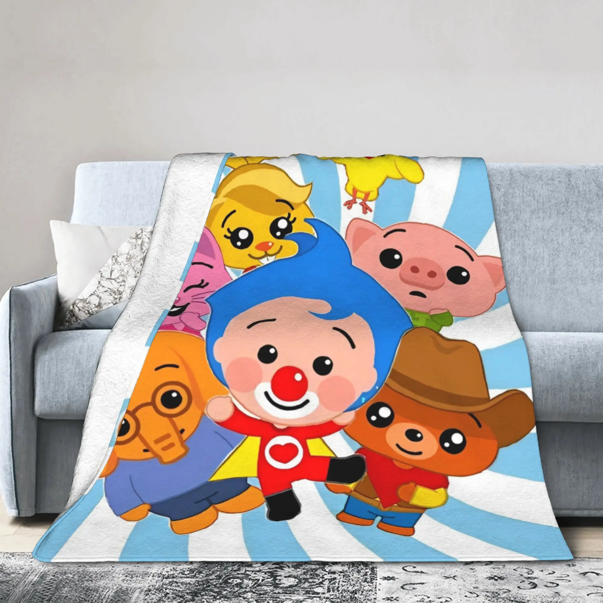 P-Plims Blanket Cartoon  Plush Awesome Soft Throw Blanket for Chair Covering Sofa Decoration,