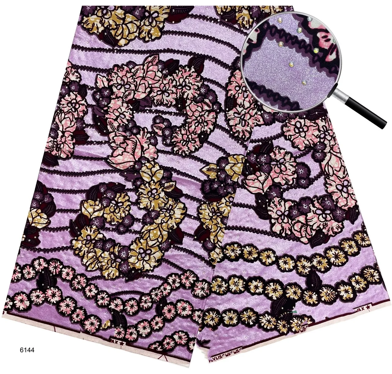 2026 New Style Nigeria Golden Stone Wax Print Fabric - High Quality African Wax Print Fabric for Patchwork, Clothing & DIY
