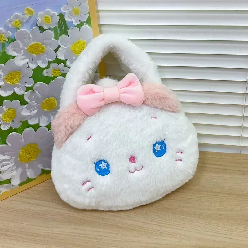 Kawaii Cartoon Handbag Plush Toy Doll Makeup Purse Kuromi Sanrio Bags My Melody Plushie Backpacks Christmas Gift for Girls