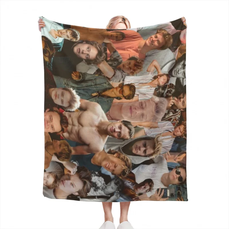 Rudy pankow photo collage Throw Blanket For Travel Light Dorm Room Essentials Luxury Thicken Blanket