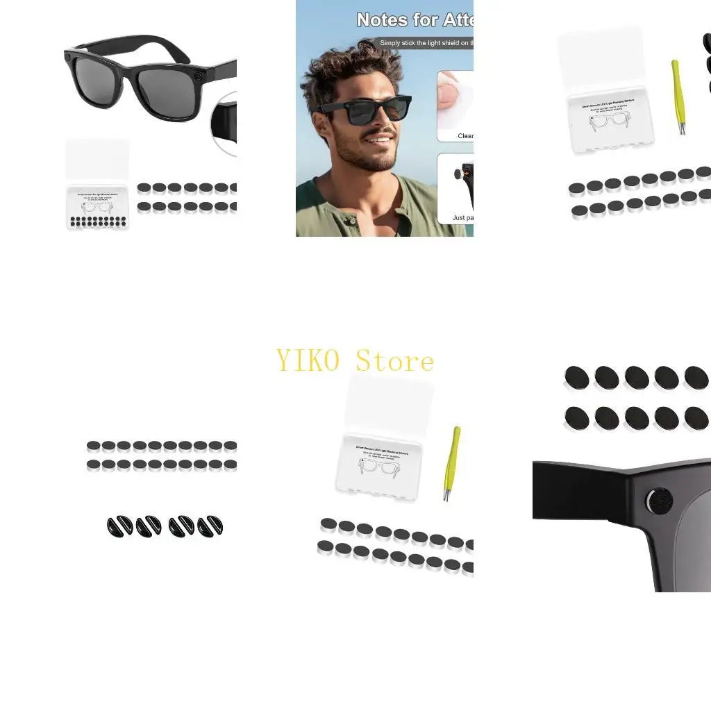 K32C Camera Glasses Regular Wear with Tweezer Tool Cover Sticker