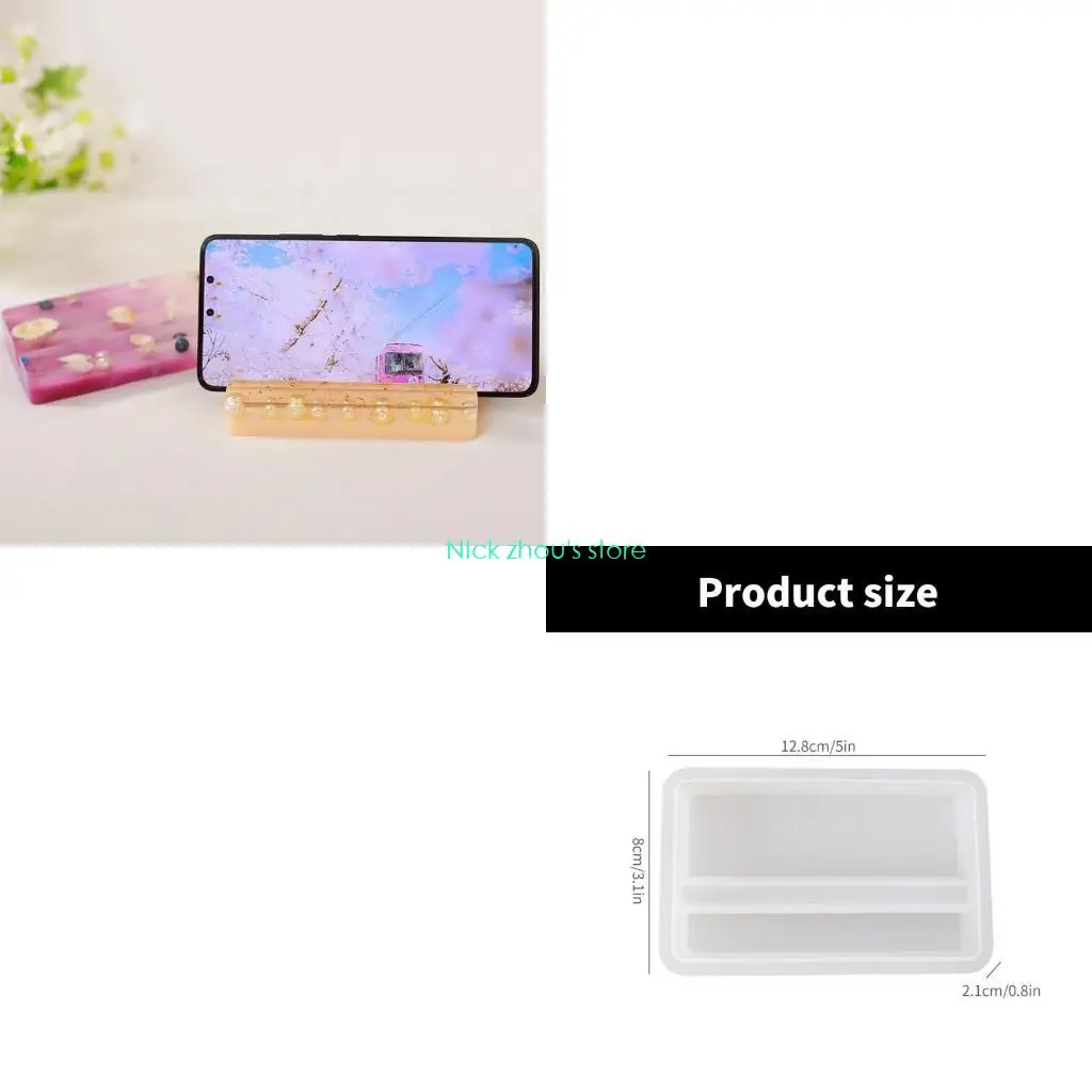 

E15E Flexible Silicone Mold for Phone Stand Desk Accessories Mould Jewelry Accessory