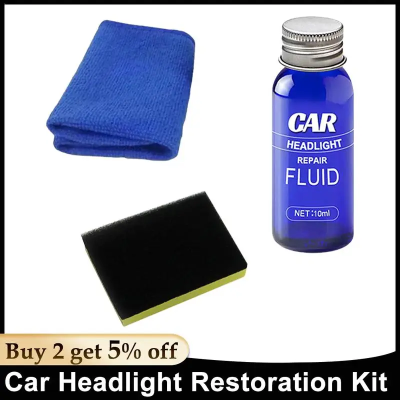 Auto Headlight Restoration Kit Headlight Cleaner Restorer Ceramic Coating UV Protection Head Light Lens Restore Headlamp