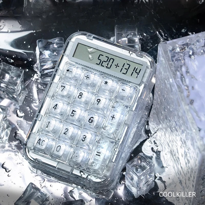 

CoolKiller Ck75 пользовательский цифровой калькулятор клавиатуры проводной механический цифровой цифровой медведь белого медведя прозрачный калькулятор перезаряжаемый милый