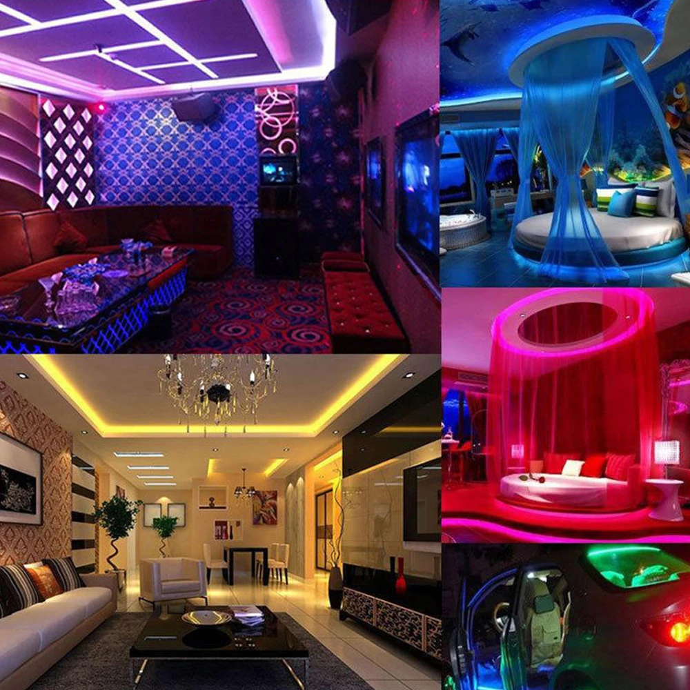 USB RGB LED Strip Light 5V SMD2835 remote control 16 colors flexible lamp DIY room TV Background computer Decoration Lighting