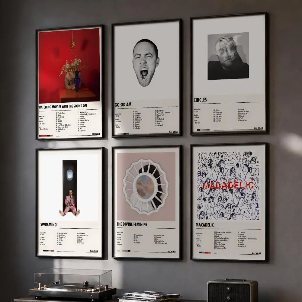 Popular Singer M-Mac Miller Poster HD Home Wall Stickers House Hallway Living Room Bedroom Bar Office Decor Art Prints