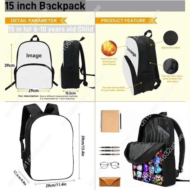 Cute Kpop Demons Hunters Backpack Demon Slayer Print Cartoon Anime Double Shoulder Bag K-POP Student Lightweight Schoolbag Gifts