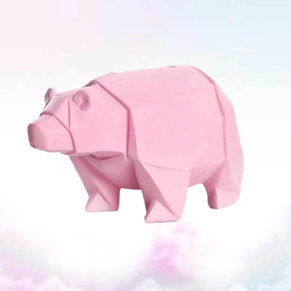 

Polar Bear Saving Pot Pink Resin Crafts Cute Money Box Desktop Decoration Kid Gift Home Ornament Saving Pot Resin Crafts