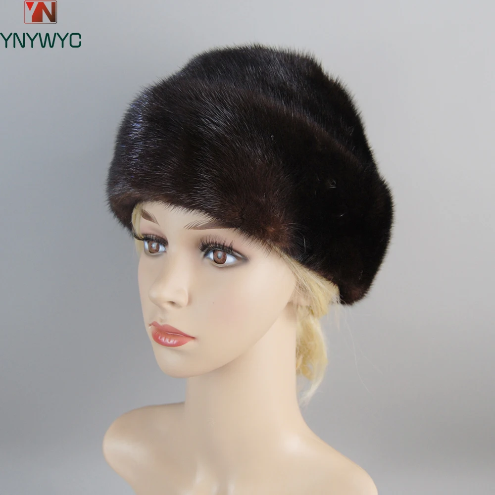 

Winter Mink Fur Hat For Men Luxury Quality Real Mink Fur Fedoras Hats Natural Full Pelt Outdoor Warm 100% Genuine Mink Fur Caps