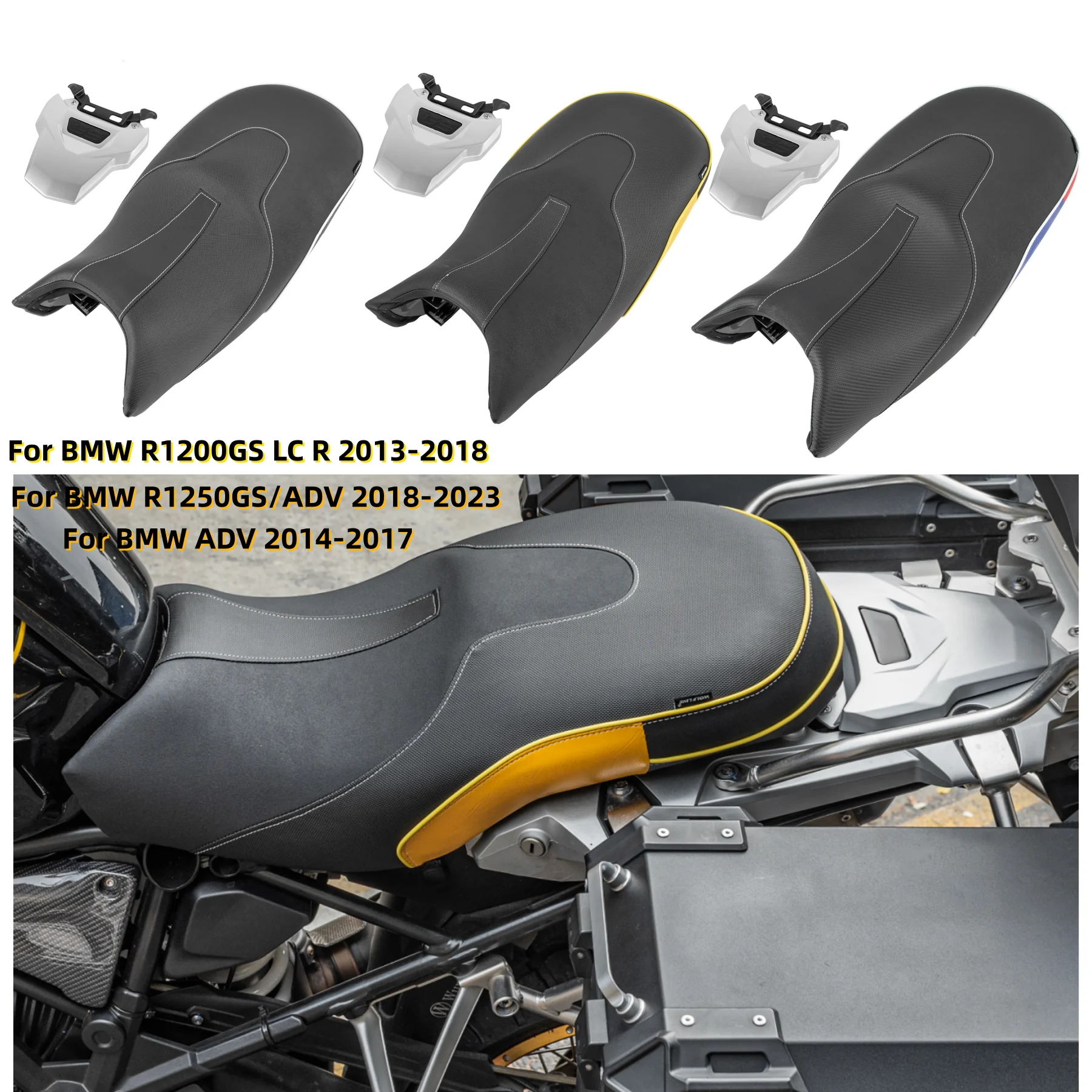 

Motorcycle Front Rear Seat Complete Saddle Cushion Pillion For BMW R1200GS LC R 2013-2018 ADV 2014-2017 R1250GS/ADV 2018-2023