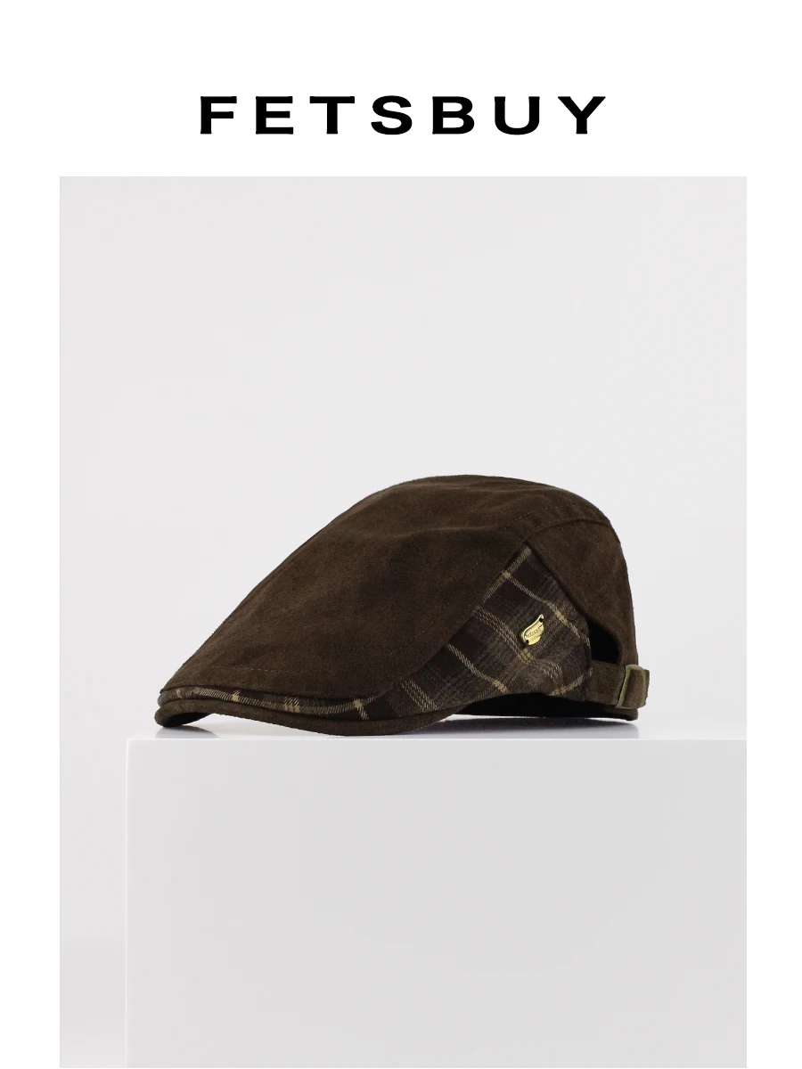 fetsbuy-casquette-newsboy-retro-britannique-en-daim-a-carreaux-chapeau-bob-ajustable-a-large-bord-pliable-unisexe-pour-couple-ideal-automne