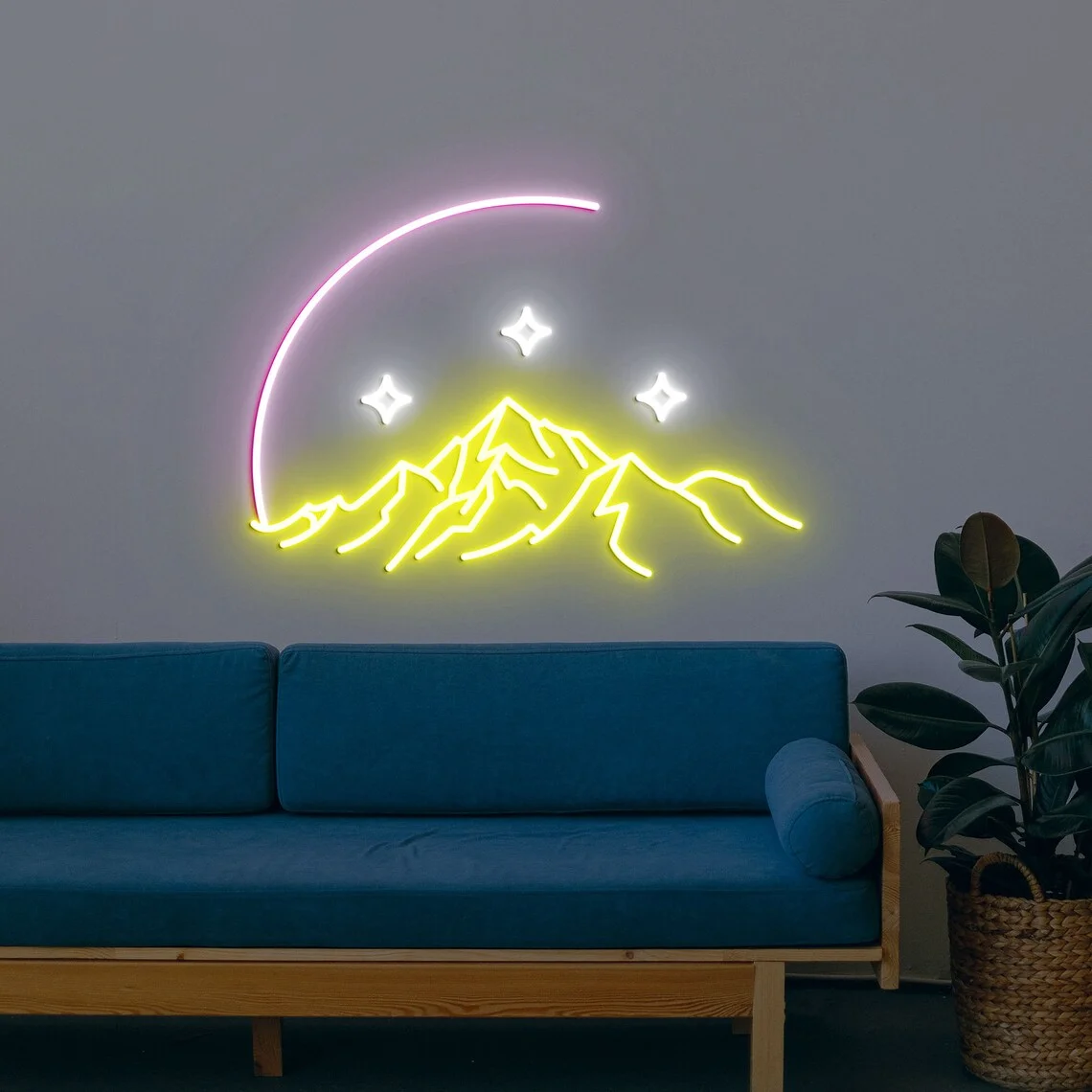 

Mountain Stards Led Neon Sign Mountain Night View Neon Sign Gift for Dad Office Wall Decor Mountain Living Room Bedroom Wall Art