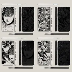 Junji Ito Terror Horror Phone Case For Xiaomi Mi CC9 13 12 12T 11 11T Ultra 10 10T 9 9T 9SE 8 Pro Lite 5G Cover With Hand Strap