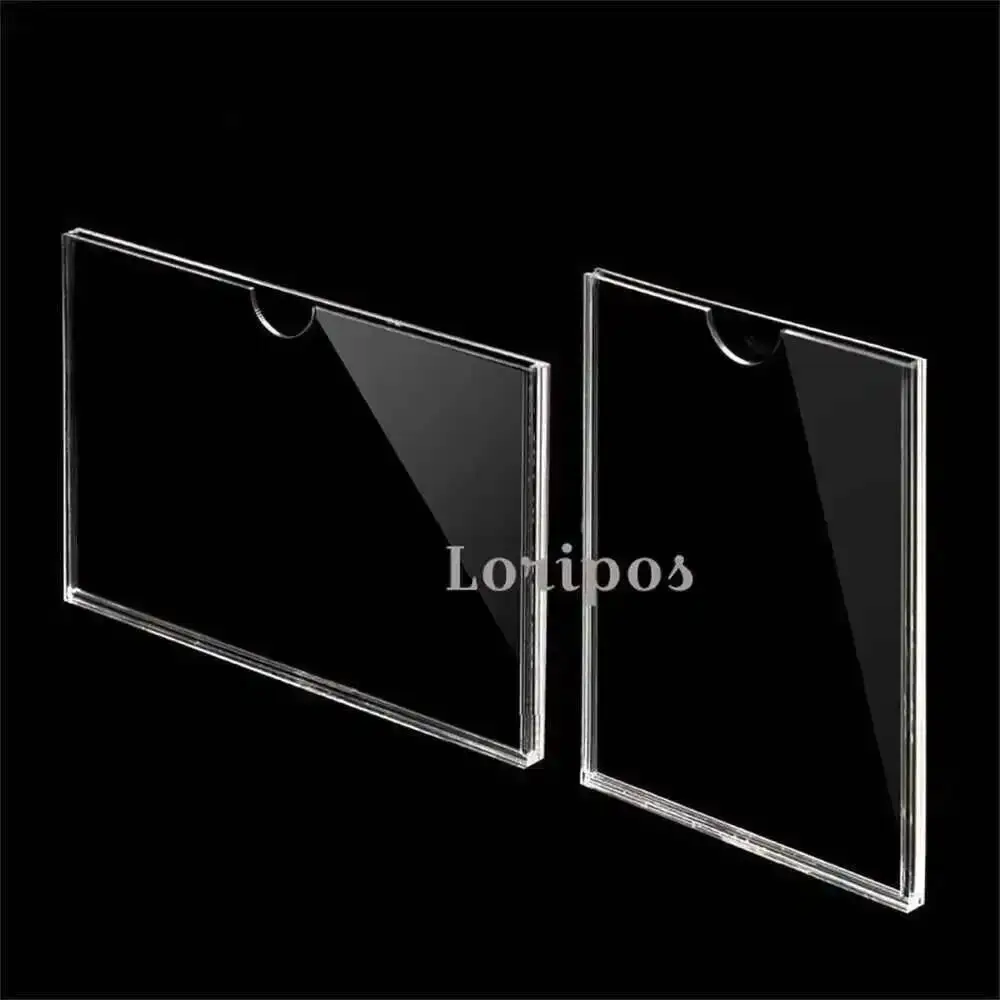 Multi Sizes Transparent Clear Frame Acrylic Double-layer Acrylic Tag Frame Label Hodler A3 Card Cover Sign Photo Frame