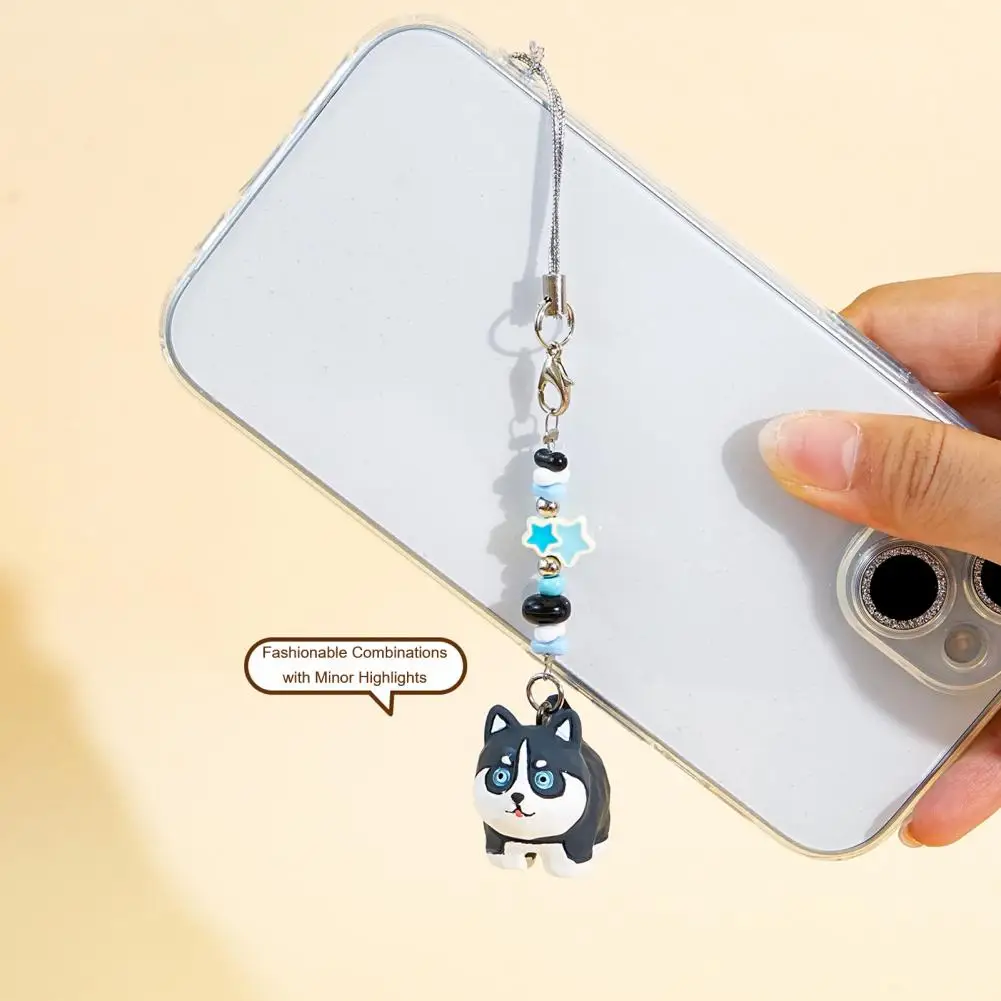 Bag Pendant 2pcs Puppy Keychain Pendant Set Lightweight Miniature Key Holder Emotional Healing Backpack Accessories for Everyday