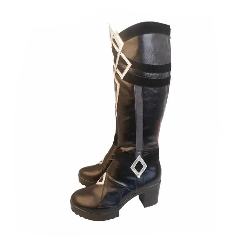 Jogo genshin impacto o onze fatui harbingers o capitão il capitano sapatos botas cosplay feito sob encomenda festa de carnaval de halloween