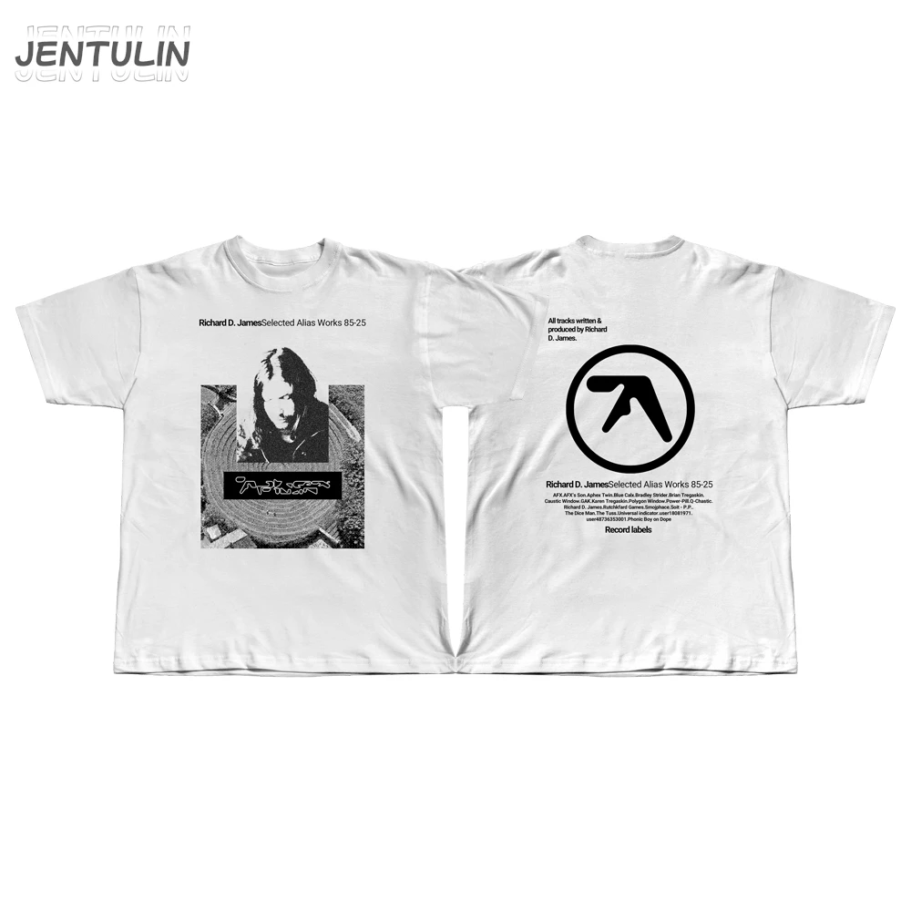 

Футболка с принтом в стиле панк Aphex Twin Face, мужская уличная одежда в стиле хип-хоп, одежда в стиле Харадзюку, готические топы, хлопковая футболка с короткими рукавами Y2k Rock