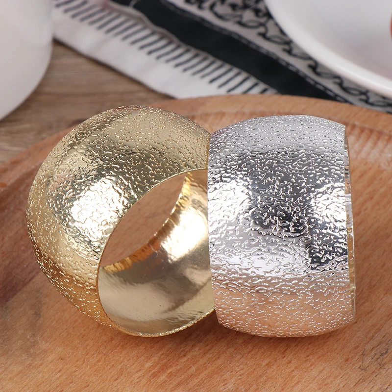 Wedding Napkin Rings Table Decoration Hotel Room Golden Ring Napkin Buckle Western Restaurant Metal Napkin Circle Cloth Ring