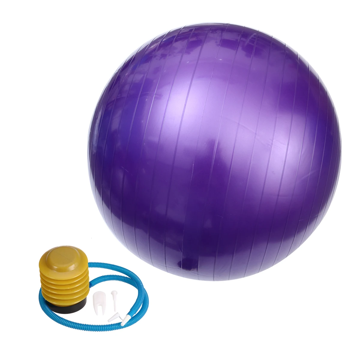 

65Cm 800G Anti-Burst Yoga Ball Exercise Stability Balancing Fitness Training Tool For Home Gym Workout With Pump Purple