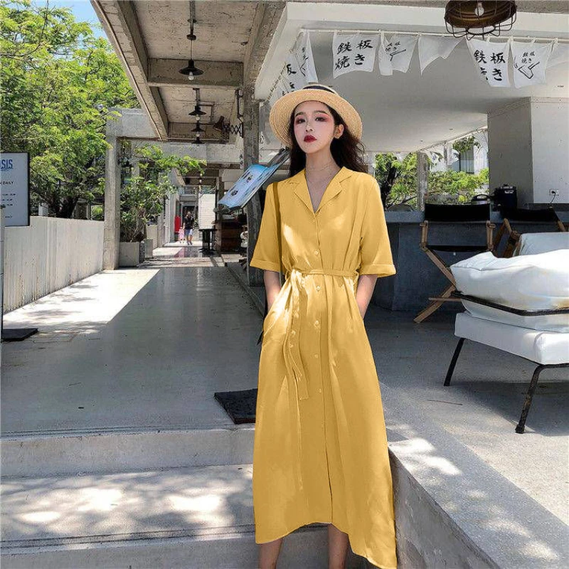 Black Shirt Female Dresses 2024 Yellow Clothing Tshirts Women's Dress Midi Xxl Outfits Vintage Luxury Chic and Elegant Pretty X