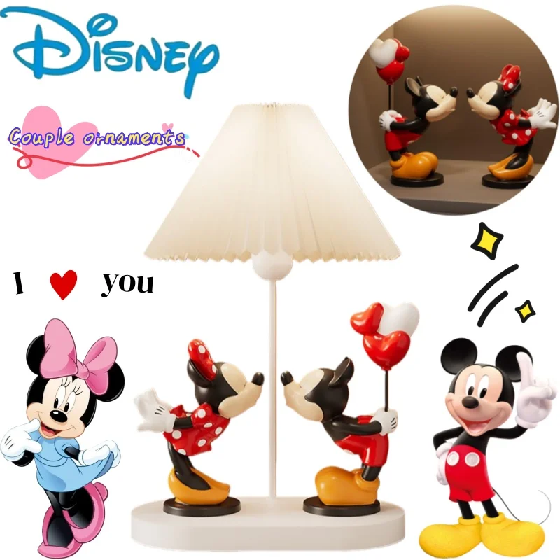 

Кукла Диснея Микки и Минни, ручная креативная ценная анимация, окружающая мультяшная кукла, статуя, пара, настольные украшения, подарок