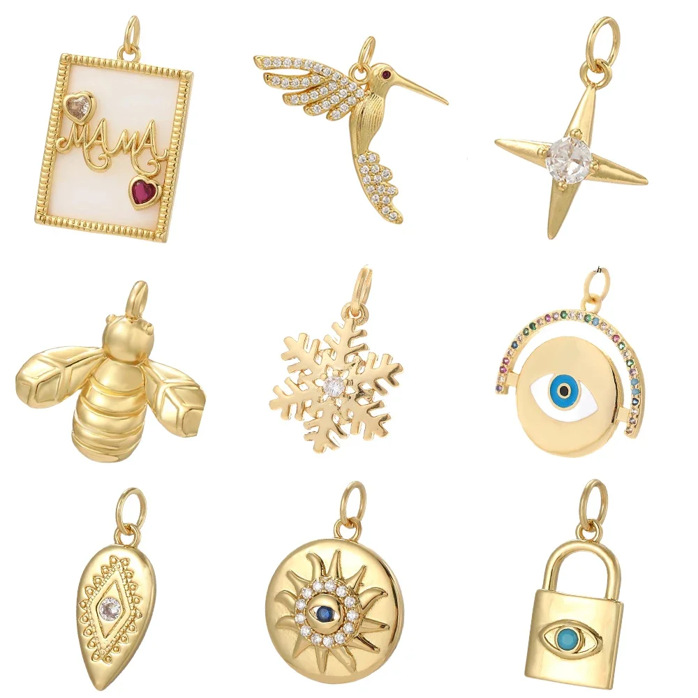 سحر العين الزرقاء الشريرة لصنع المجوهرات ، الأقراط ديي ، قلادة قلادة ، الزركون مرصع بالنحاس ، السلع السائبة ، لوازم الجملة