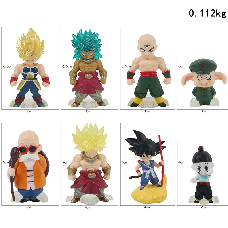 Dragon Ball 8 pz/set personaggi su nuvole di somersault PVC Action Figure Model Collection Toy 3-7cm