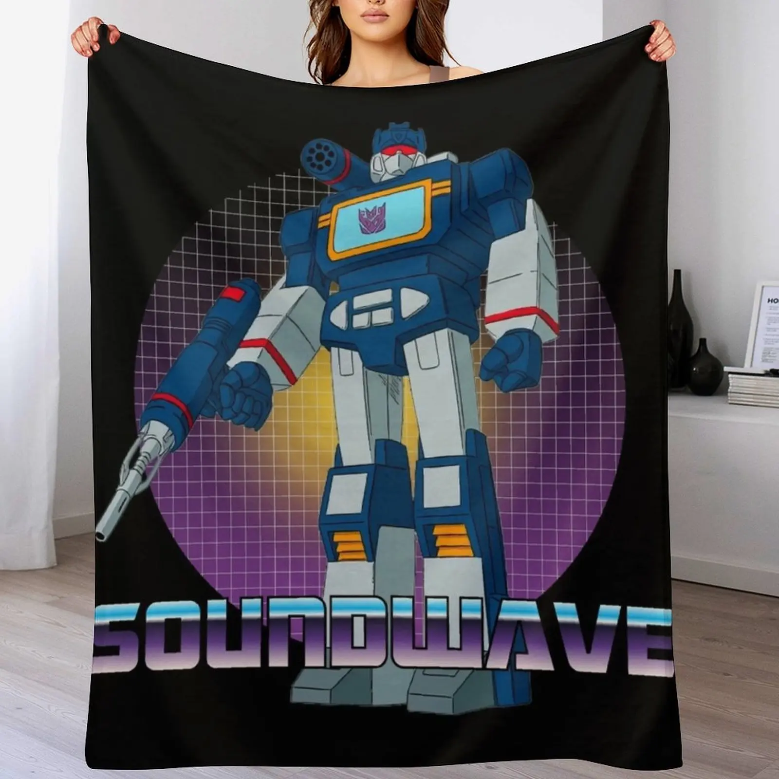 Soundwave Decepticon Transformer G1 Throw Blanket Plaid Fashion Sofas for babies anime Blankets