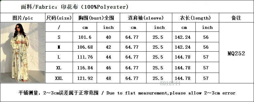 2026 nouveau moyen-orient dubaï Cardigan Abaya mode imprimé ouvert Abaya modeste extérieur femmes Robe avec foulard 2 pièces ensemble