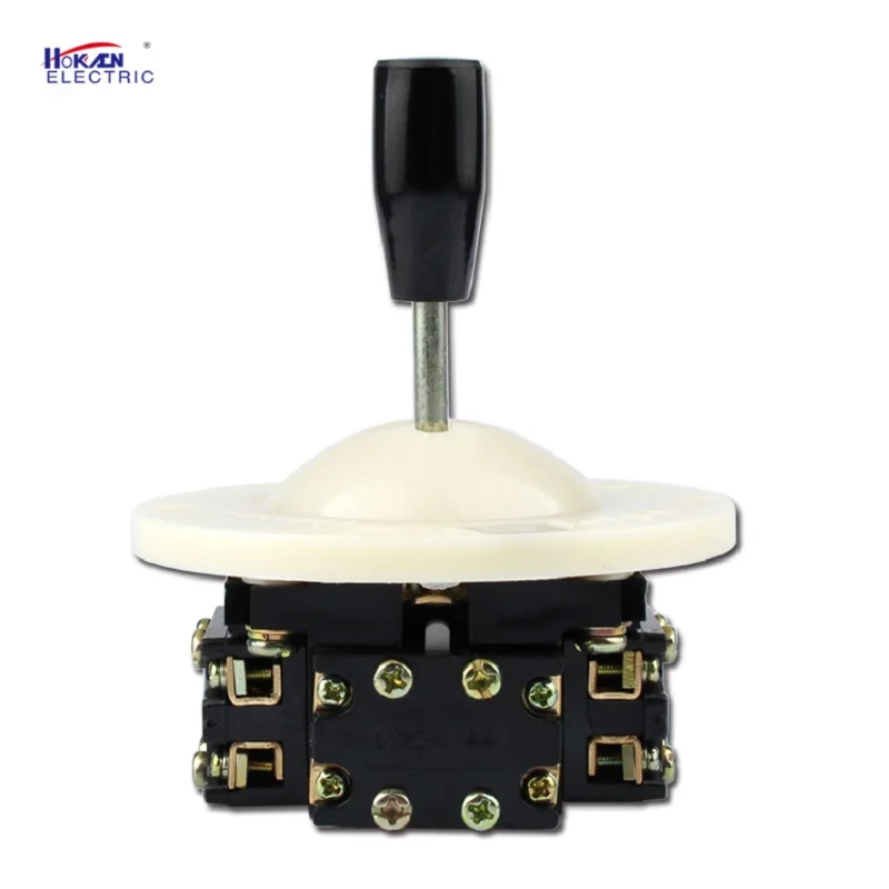 

Hongkai HKA1-1 Cross Switch 4Way Position Self Locking Latching Master Monolever Joystick Switch 4NO 4NC