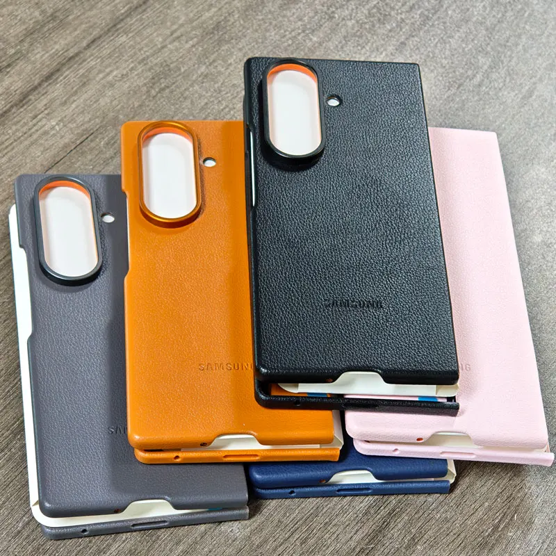 Etui na telefon Samsung Galaxy Z Fold 7 Fold7 5G, wysokiej jakości magnetyczne skórzane etui, odporne na wstrząsy, ekologiczna skóra, ochronna obudowa tylna. — zdjęcie produktu 3