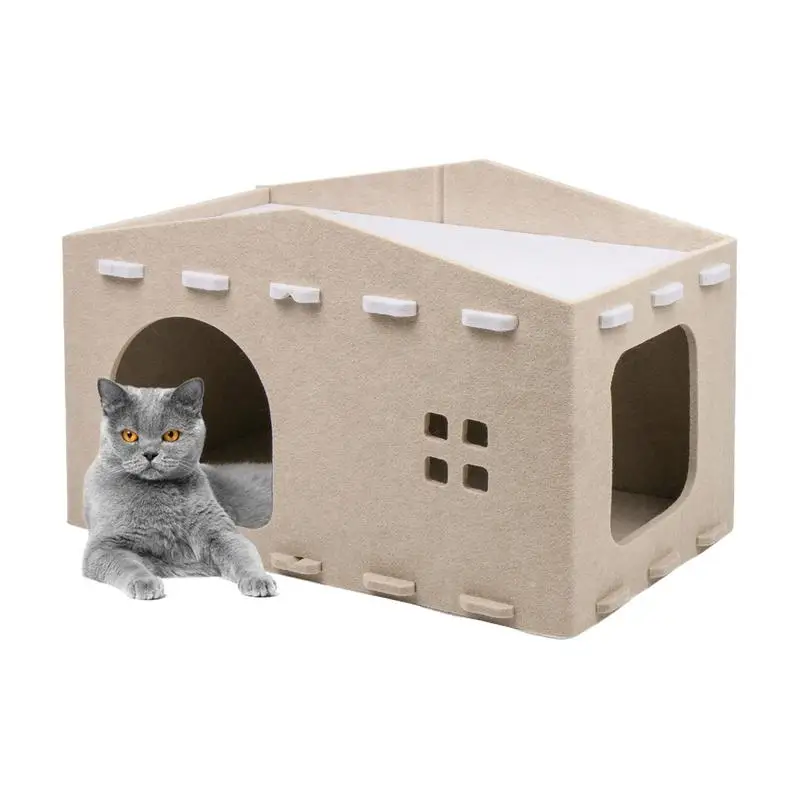 

Pet Double Layer Cat Nest Cat Bed For All Seasons Winter Warm Large Pet Nest Villa Cat And Pet Supplies