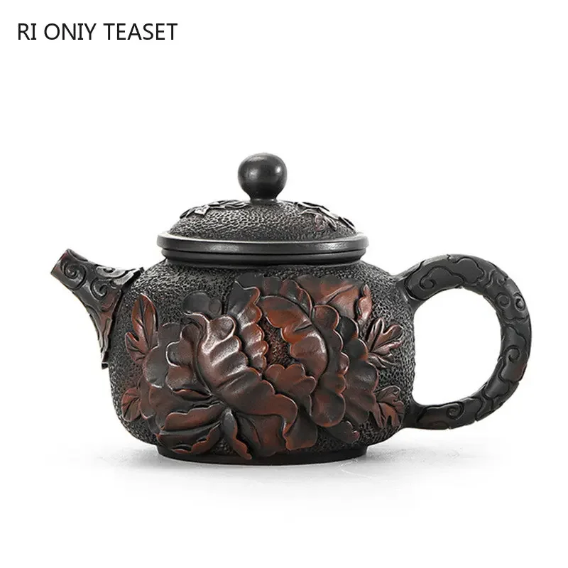 

Chinese Traditional Purple Pottery Teapots Famous Artists Handmade Kettle Travel Portable Filter Tea Pot Home Tea Set Teaware