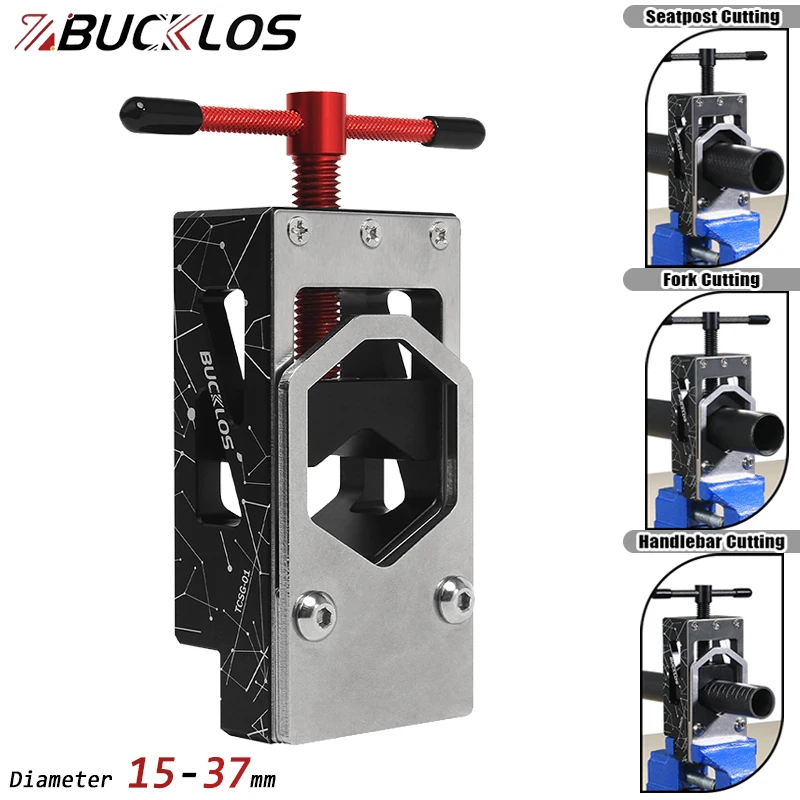 

BUCKLOS 15-37mm Bike Seatpost Tube Cutter Bicycle Fork Tube Cutter Aluminum Alloy steel Road Mountain Bike Handlebar Saw Tool