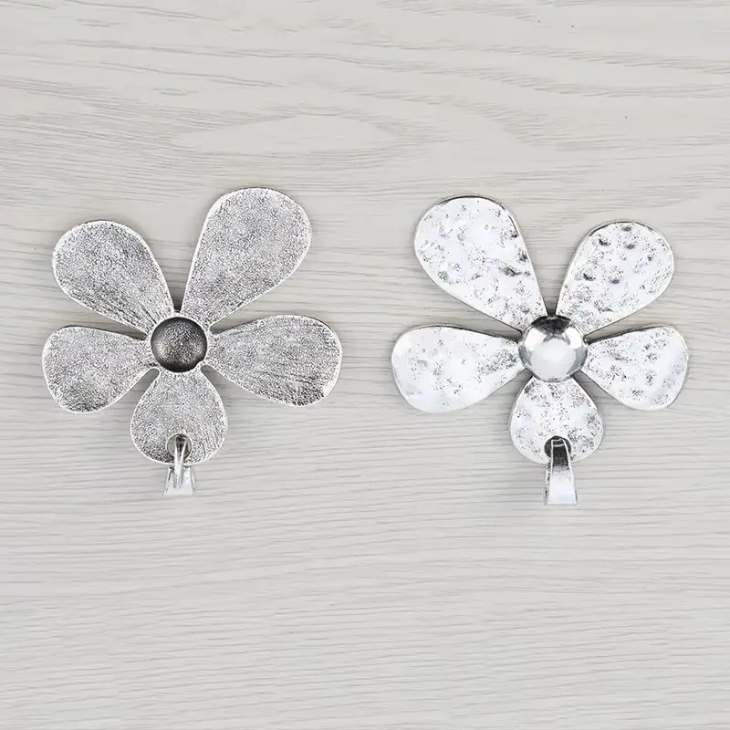 3 x tybetańskie srebro duże młotkowane kwiaty Charms wisiorki na naszyjnik roślinny elementy do wyrobu biżuterii 68x60mm — zdjęcie 5