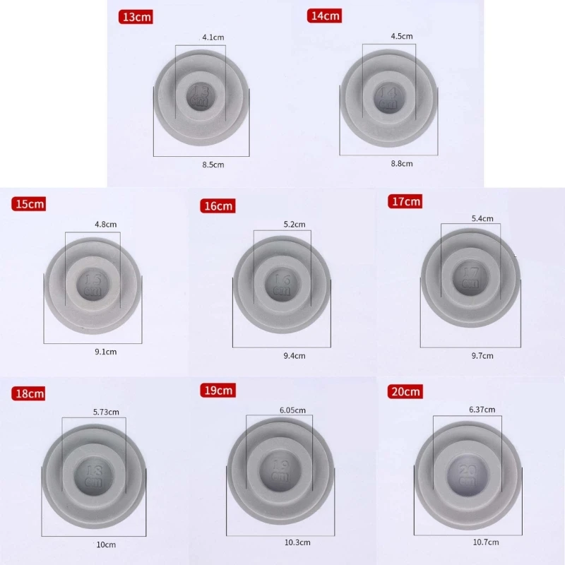 ZB91 8pcs 13-20cm Gray Round Bead Board Tray Tool Disc for Jewelry Bracelets Making DIY Organizer Beading Necklaces Accessory