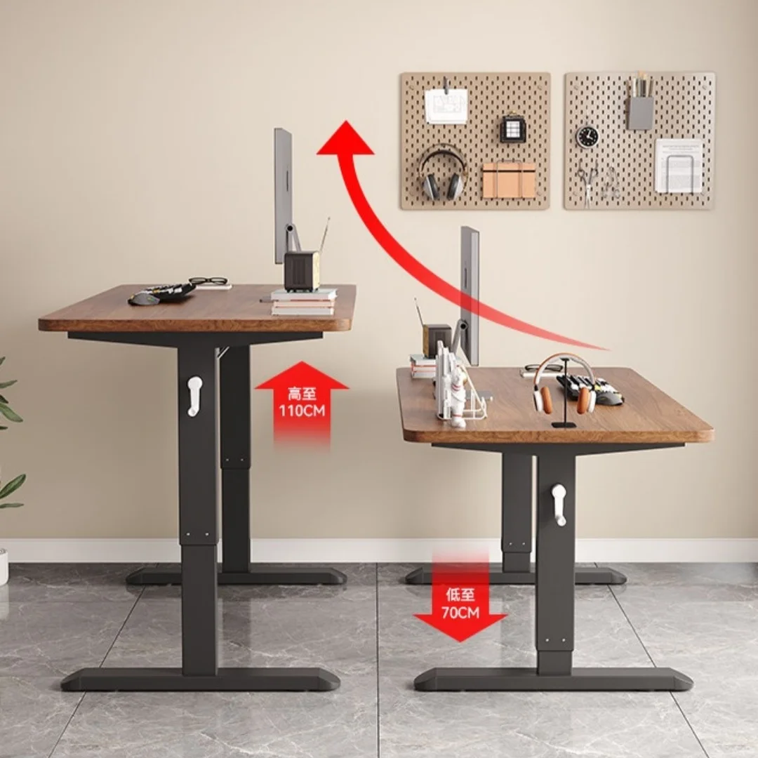 

Modern Minimalist Single Motor Electric Stainless Steel Stand-Up Desk Adjustable Height Home Office Furniture Sit-Stand