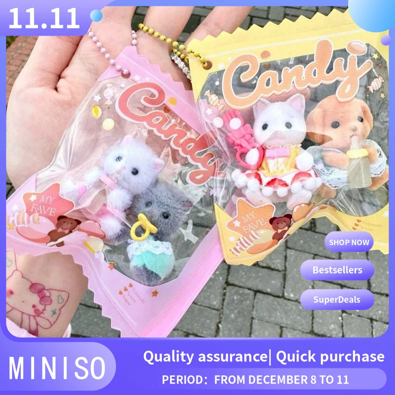 5/10/15pcs Sylvanians Families Kids Cartoon Cute Pendant dust bag Mini Candy Bags Toys Storage Supplies Accessories Key Chains