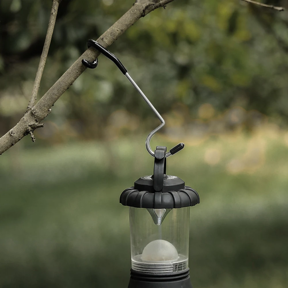 8 قطعة الفولاذ المقاوم للصدأ ضوء حامل حامل السنانير عدم الانزلاق الصيد الصيد فانوس شماعات التخييم عمود إضاءة هوك للتخييم التنزه