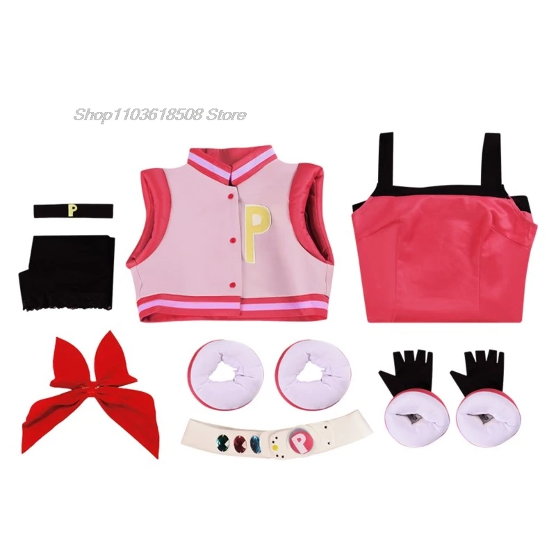 Powerpuff Girls Cosplay Girls Costume Dress Set Blossom Buttercup Bubbles Costume Dress With Belt Set Halloween Fancy Dress