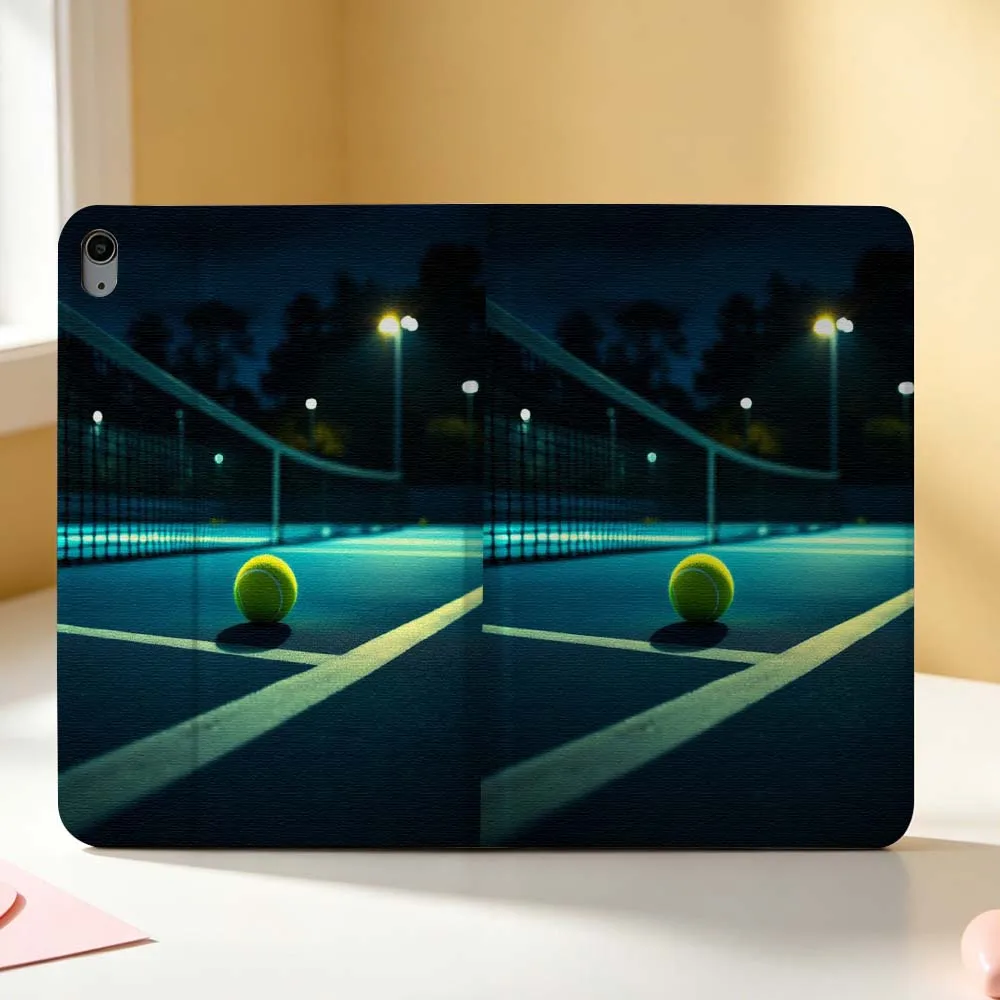 Art Tennis Creative Design For Apple iPad Pro Mini Air A16 A17 A14 4 5 6 7 6th 12th Gen M5 11 13 M4 Pen Tray Tablet Case Soft