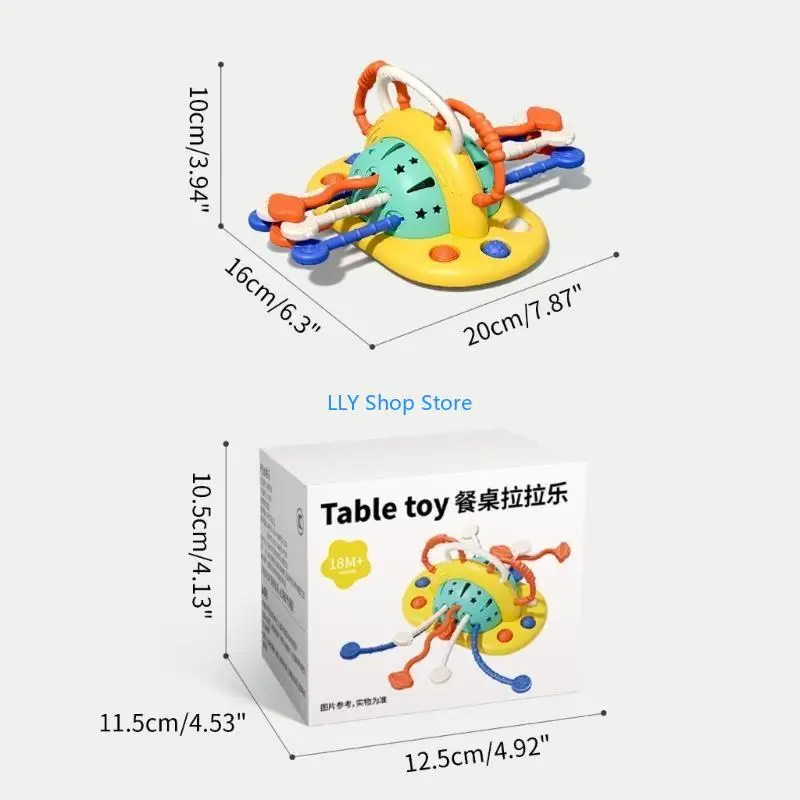 T8UD Baby Pull String Interactive Interactive Toy dentición Actividad Toyeher Materiales seguros para niños para niñas niños 18