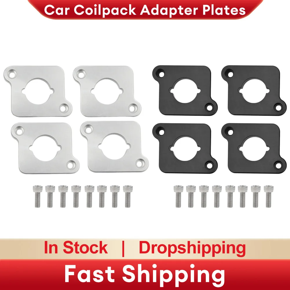 Car Coilpack Adapter Plates Billet For VW Golf Audi For Jetta A4 A6 TT 1.8T To 2.0TFSI Billet Aluminum For ALL 1.8T 20V Engines