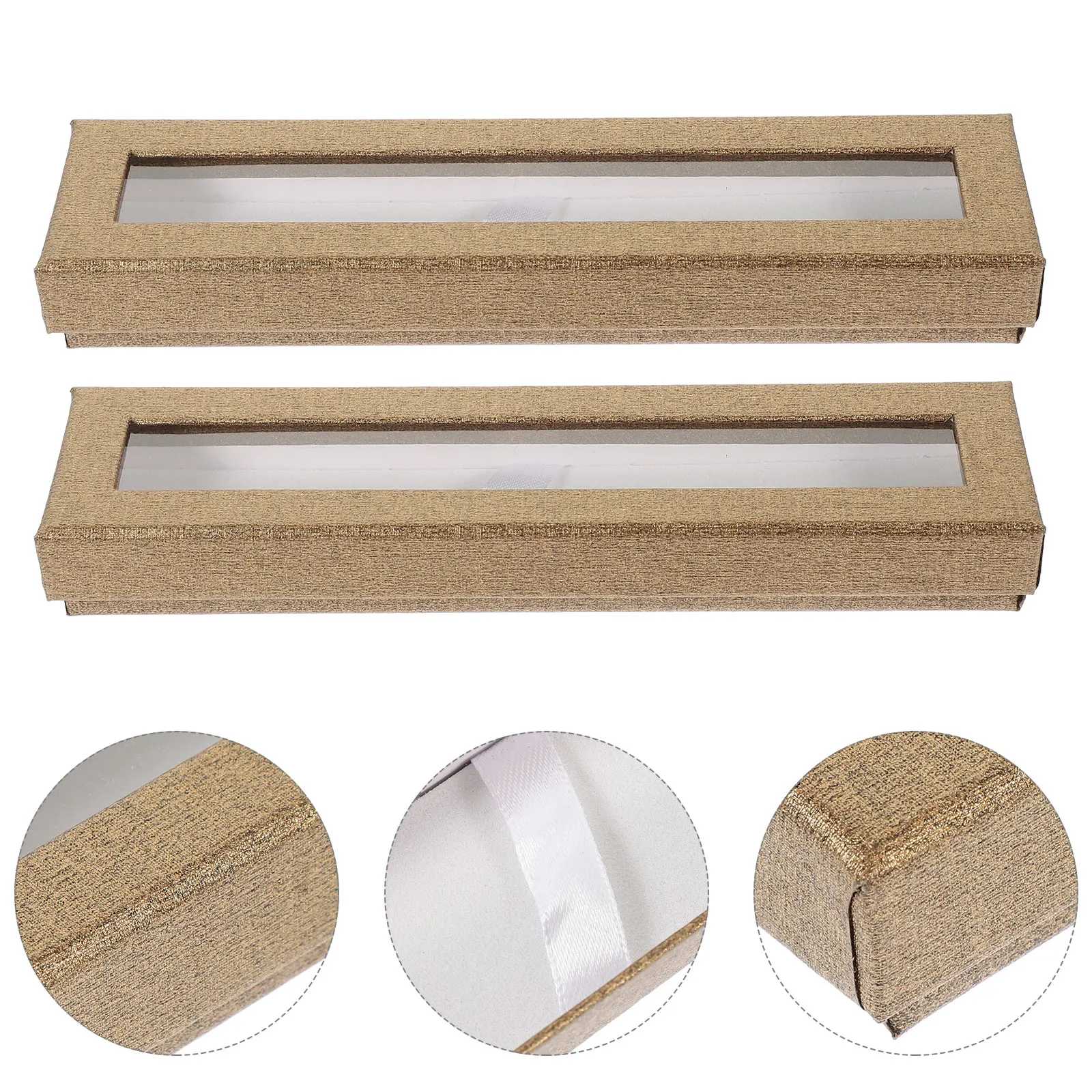 5 قطعة علبة أقلام حبر جاف مستديرة علب الهدايا الورقية نافذة واضحة منظم أقلام الرصاص تخزين محمول مناسبة لمكتب الطلاب