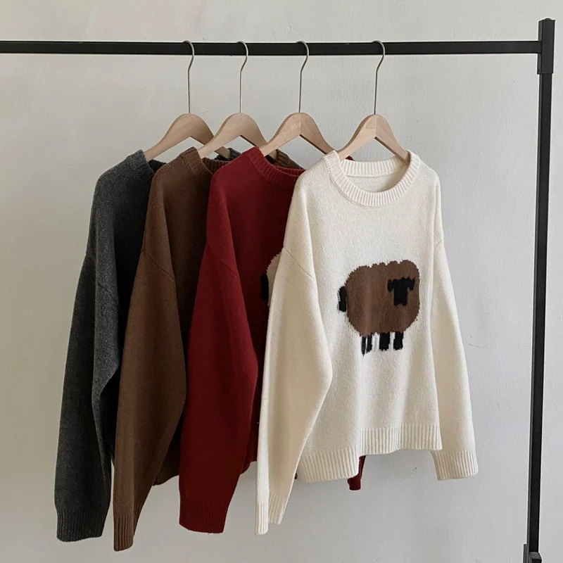 

100% Pure Wool Pullover Fake Two Women's Autumn And Winter Semi-High Neck Knitted Bottoming Shirts