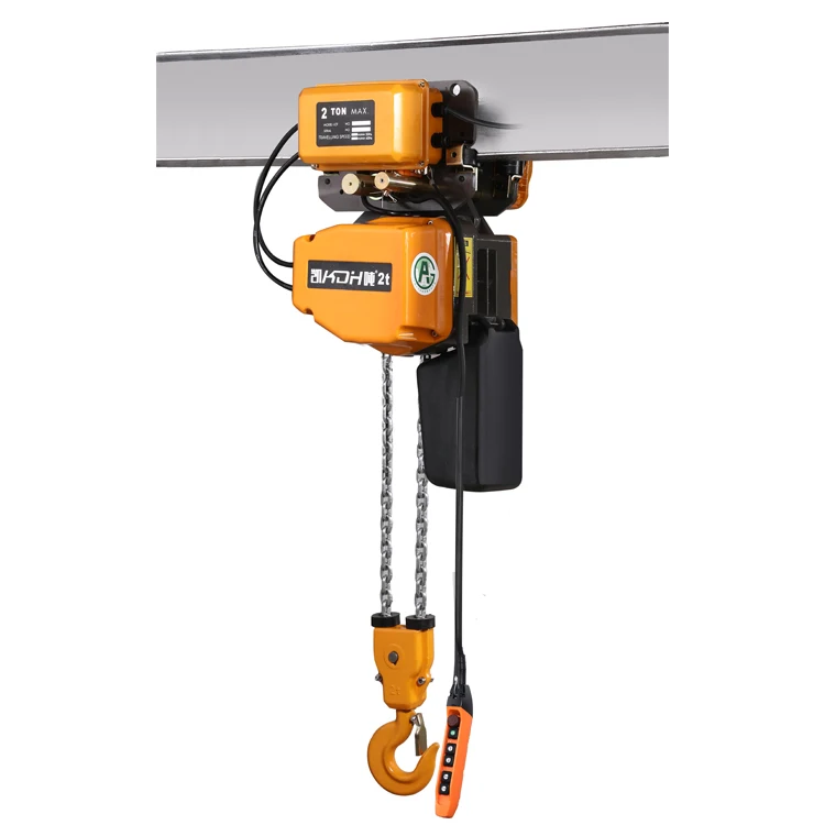2 Tons 380V Electric Chain Hoist Manual Trolley Industrial Lifting Equipment