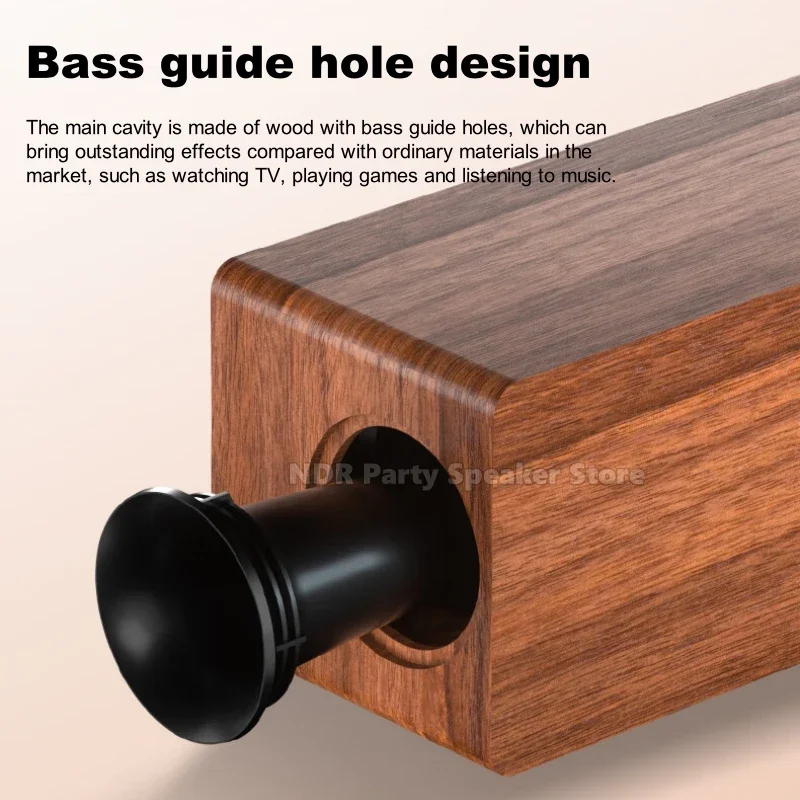 أفضل بائع أربعة قرون باس مرحبا فاي بصوت عال مضخم الصوت الجدول خشبية سماعة لاسلكية تعمل بالبلوتوث Boombox المحمولة قطاع مكبرات الصوت راديو FM #5