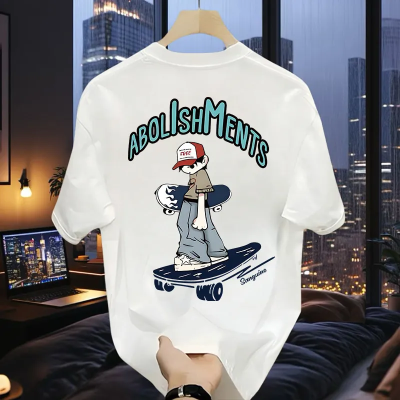 camiseta-de-algodao-masculina-e-feminina-estilo-universal-gola-redonda-estampa-retro-y2k-manga-curta