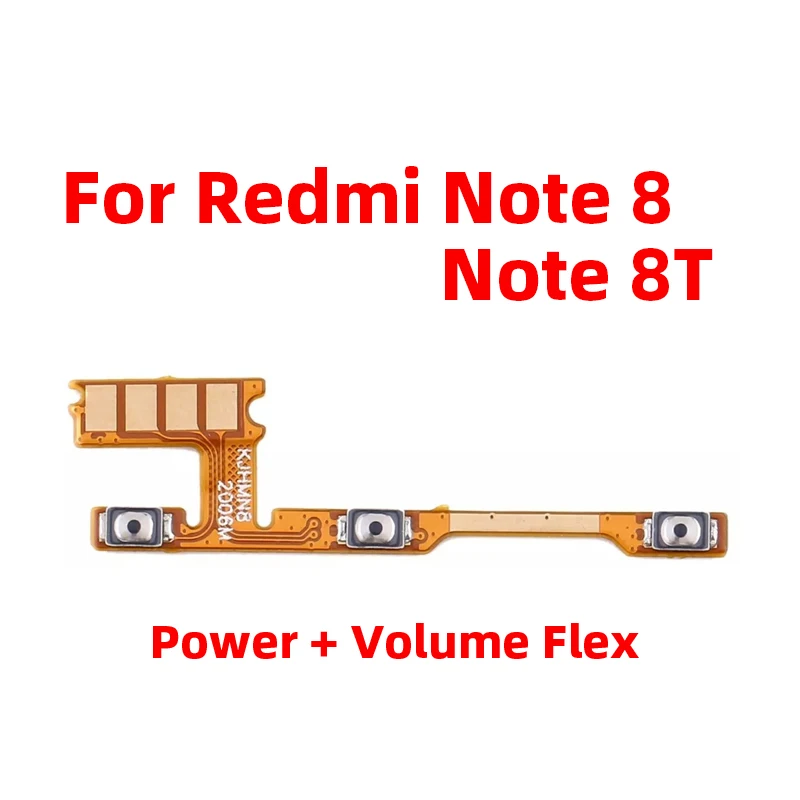 For Xiaomi Redmi Note 8T Power ON OFF Volume Camera Key Button Switch Flex Cable Replacement