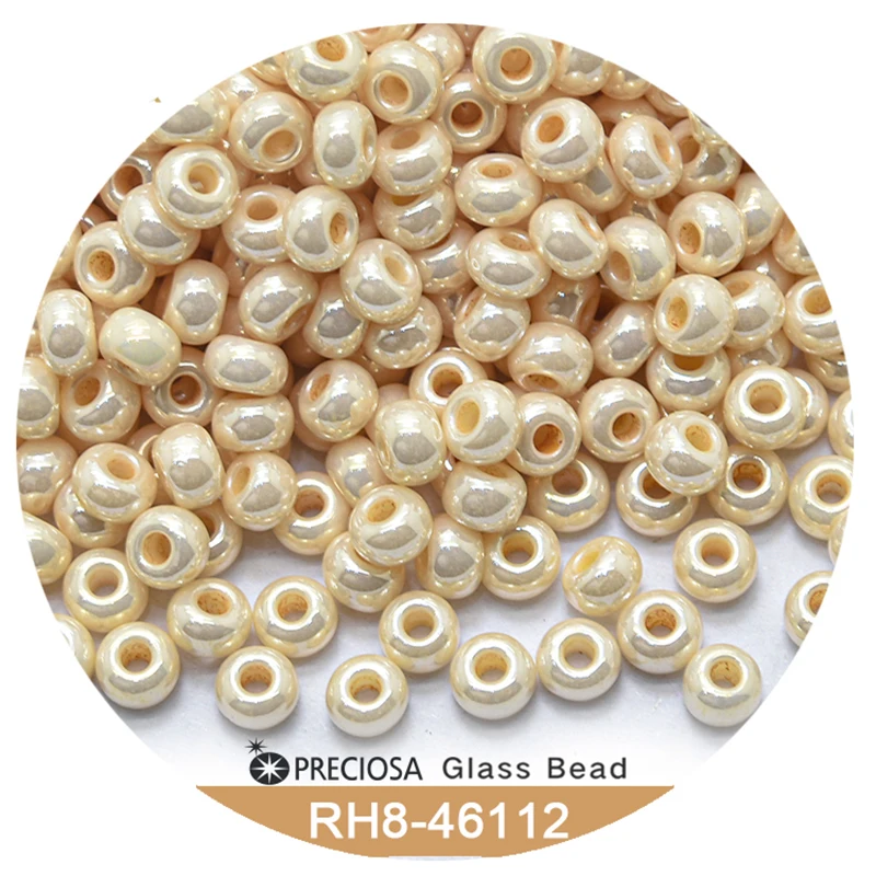 Czech Preciosa Rocailles Round Hole 8/0 Beads 3 Mm Pearl Shell 5g  Charms for Bracelet Making  Diy Beads Accessories